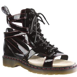 Dr Martens Raf Simons sandal blk patent gladiator